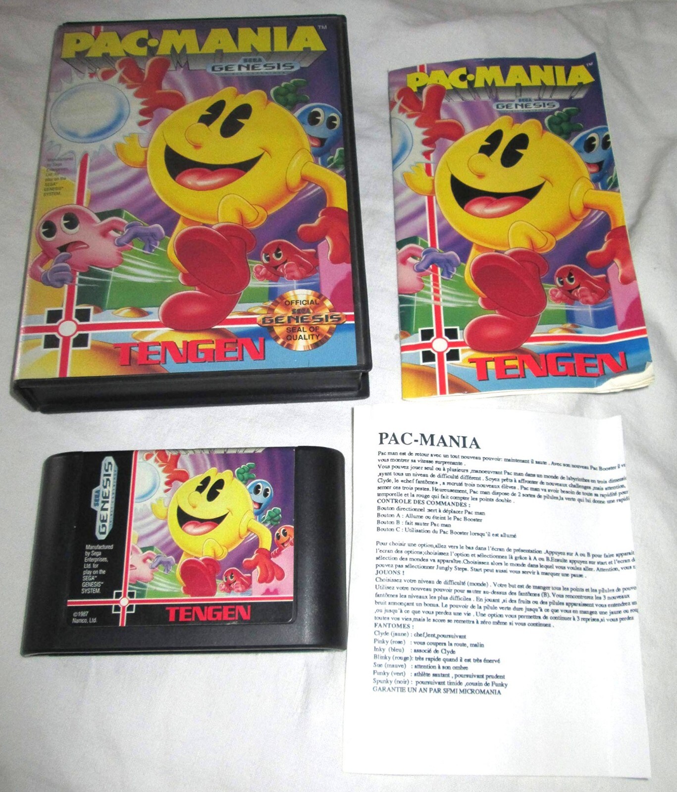 Pac-mania genesis authentique version originale sega megadrive