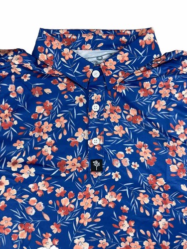 Floral Quick Dry Short Sleeve Golf Polo Shirt - Mojave Golf Company - Size S NEW - Picture 6 of 9