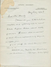 Philippe Le Corbeiller SIGNED AUTOGRAPHED Handwritten Manuscript Letter 1947