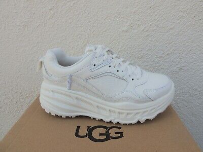 靴 UGG CA805 WHITE NUBUCK UGG CA805 WHITE LEATHER SNEAKER ACTIVE COMFORT SHOES, WOMEN