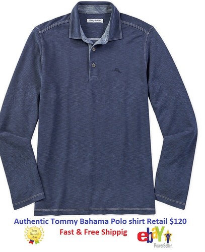 Long-Sleeve Polo Denim Shirt 