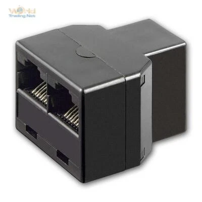WORLD-TRADING-NET Adattatore RJ45 Y Sdoppiatore Sdoppiatore di Rete Cat5 Cat6 Maschio Cavo Lan, Doppler