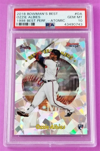 OZZIE ALBIES RC (PSA 10) ~ 2018 Bowman's Best 1998 Atomic Refr. FREE SHIPPING!