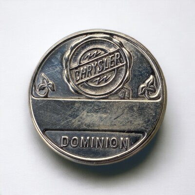 1920's Chrysler Plant Employee Badge Blank Pos Salesman Sample Dominion Regalia