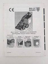 BILLY GOAT MV650SPH & MV600SPE Self-Propelled Vacuum Owner's Manual 840245