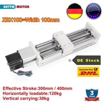 DE丨Width ZBX100mm CNC Linear Guide Stage Rail Motion Actuator Stroke 300mm 400mm