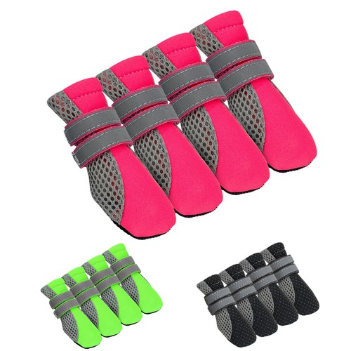 4Pcs Dog Shoes Anti Slip Waterproof Protective Rain Boots Pet Socks