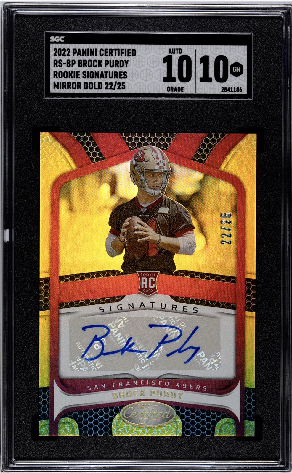 Brock Purdy Panini Immaculate Collection Collegiate Signature Moves #SMBPU Gold