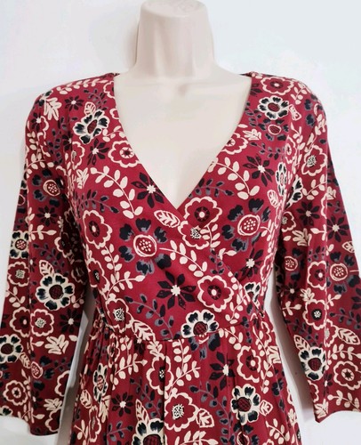 !! Seasalt Size 18 RRP £70 Red Floral Empire Tied Back Waist Jersey Long Dress - Picture 9 of 19