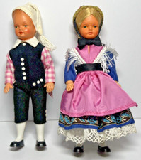 Vintage Moll's Trachten-Puppen Celluloid Dolls Ammerland W. Germany Pair