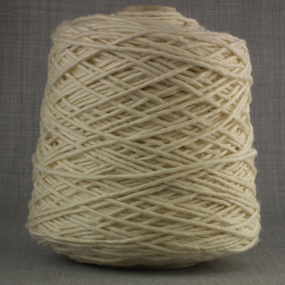 CHUNKY PURE SHETLAND WOOL ECRU UNDYED 500g CONE 10 BALLS KNITTING WEAVING YARN - Image 2 of 3