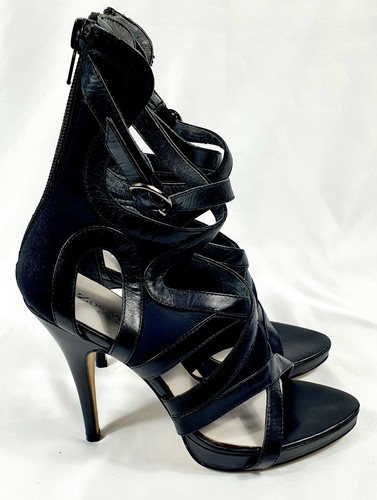 ZOE WITTNER 'Electric' Black Leather Women's High Heel Shoes EU 35 (Aus Seller) - Picture 3 of 8