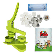 MK Bear Badge Maker Machine  2.28 Inch-58mm  Green  Includes Cutter  Supplies