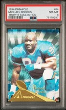 1994 PINNACLE TROPHY COLLECTION #84 MICHAEL BROOKS PSA 8 NM-MINT GIANTS BRONCOS