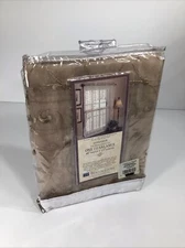 Gossamer Sheer Lace Linen Valance Light Tan 60” Wide 15” Long