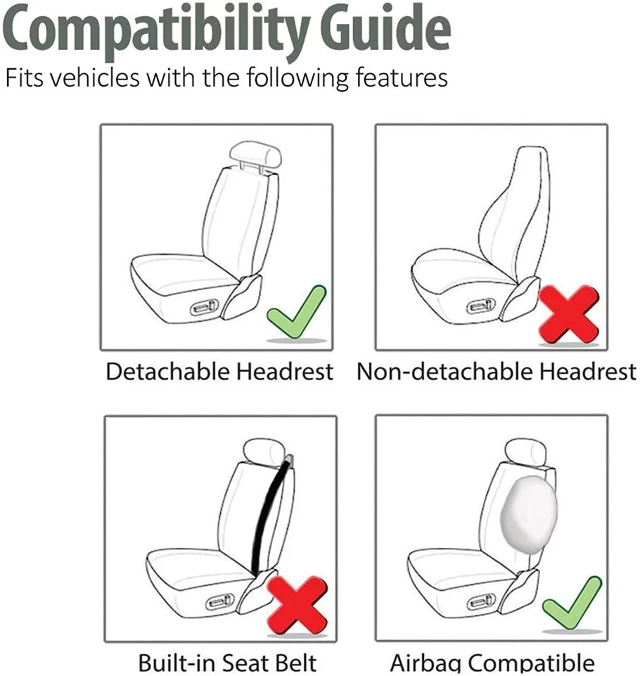 For Nissan Frontier Pickup Car 5 Seat Cover Full Set Deluxe PU Leather Cushion - Image 3 of 4