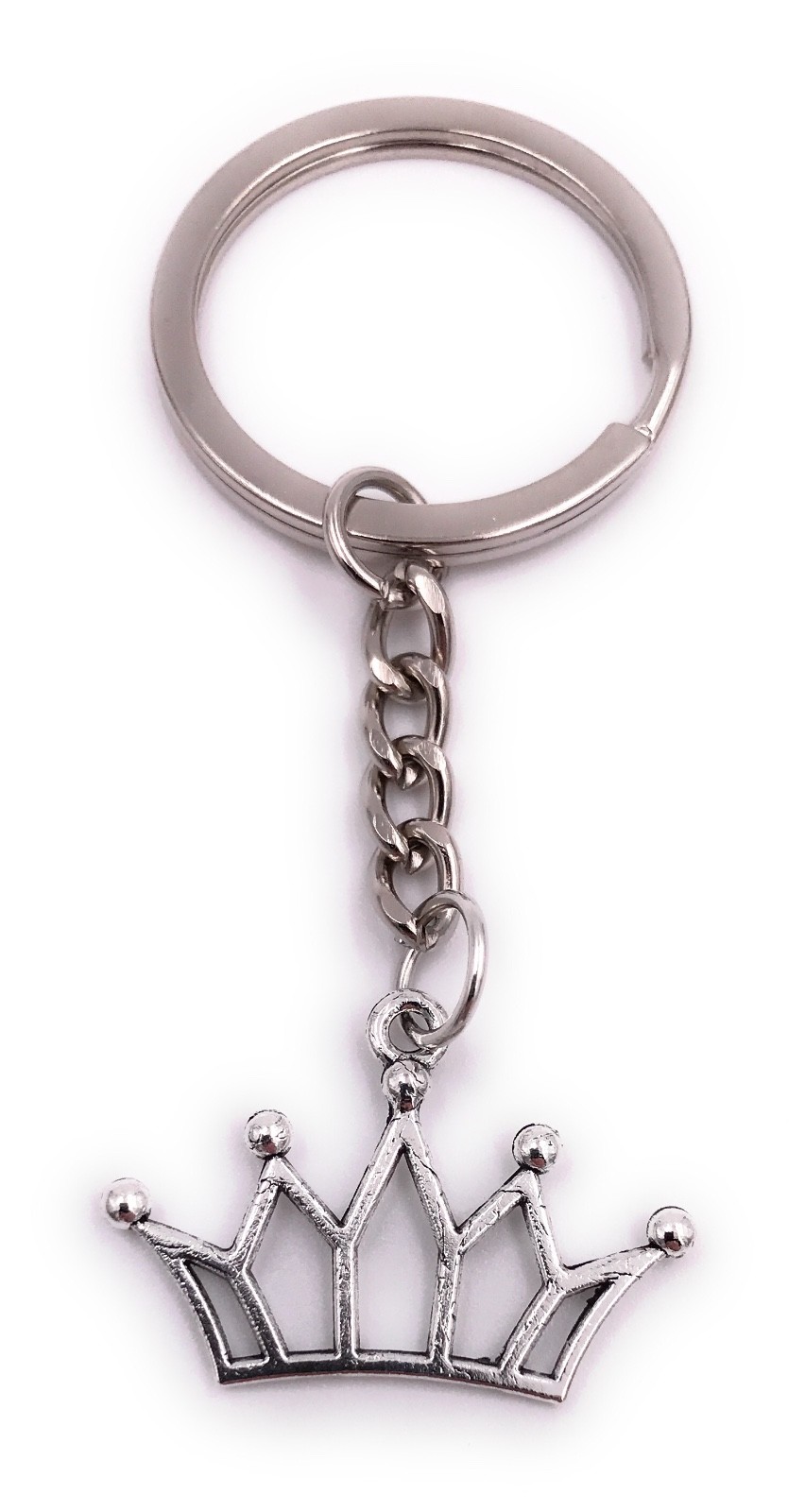 Corona Príncipe Llavero Colgante Plata de Metal