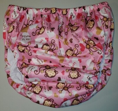 Dependeco adult pull up training pants S / M / L / XL  (little monkey pink)
