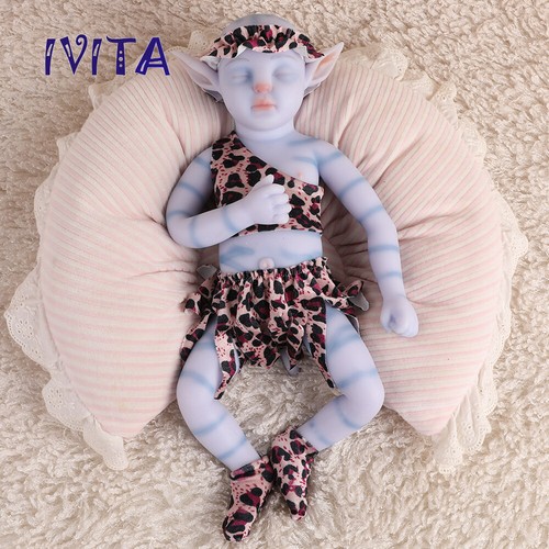 Handmade Full Body Silicone Avatar Girl 17''Lifelike Silicone Avatar Doll Gifts - Afbeelding 5 van 11