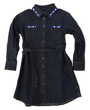 DOLCE & GABBANA Kids Dress Blue Long Sleeves Button Down Denim s.Tag 3year $1200