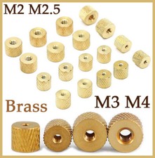 Brass Knurled Thumb Nut Round Hand Grip Knob Nuts Model Refit DIY M2 M2.5 M3 M4