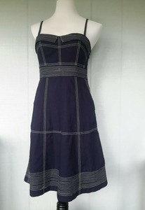 anthropologie navy dress
