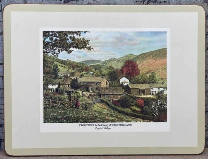 Vintage Set of 6 Pimpernel Placemats English Villages Harrods