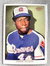 2002 Topps 206 Hank Aaron Blue Jersey Variation Card #287 Atlanta Braves HOF