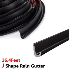 16FT RV Rain Gutter Plastic Drip Rail PVC Rain Strip Roof Rain J Shape