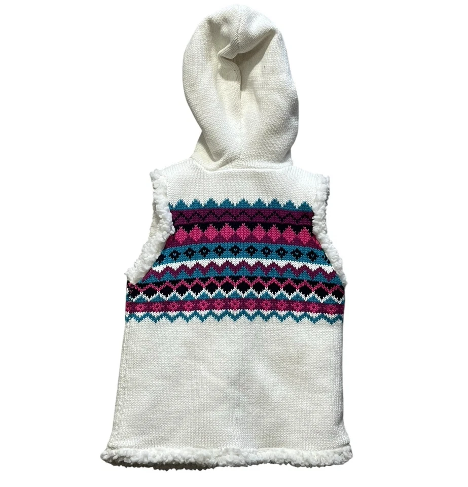 Chaleco Suéter Tejido Savannah - 2T - Forrado de Vellón Bolsillos con Capucha Argyle Suave Foto 2 de 4