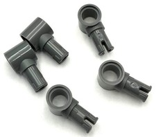Lego 5 New Dark Bluish Gray Technic Pin Friction Ridges and Pin Holes Parts