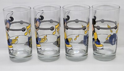 Lot of 4 Disney Minnie Aerobic Jazzercize 10-oz Drinking Glasses Tumblers  1980s | eBay