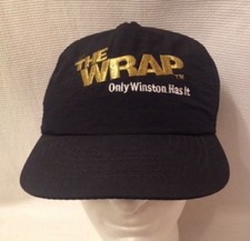 Vintage "The Wrap-Only Winston Has It" Snapback Cigarette Cap Hat Tobacciana