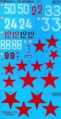 Print Scale Decals 1/32 POLIKARPOV I-153 