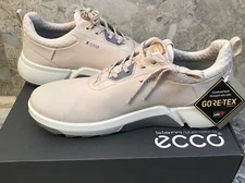 ECCO WOMEN'S W BIOM H4 GOLF SHOES EU SIZE 40 US 9-9.5 Limestone GORE-TEX NEW Box