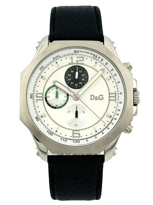 D&G Dolce and Gabbana Watch DW0102 Goose Octagonal Black Leather