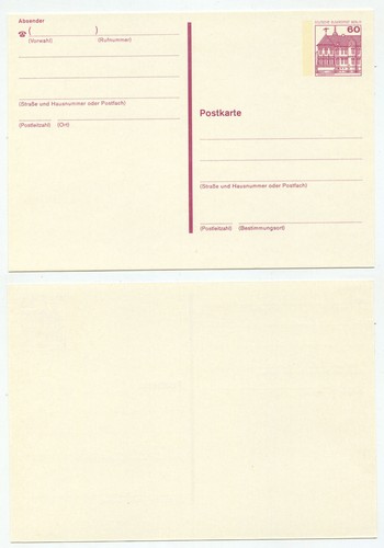 22817 - Berlin - Ganzsache - 60 Pfennig - Postkarte - ungebraucht