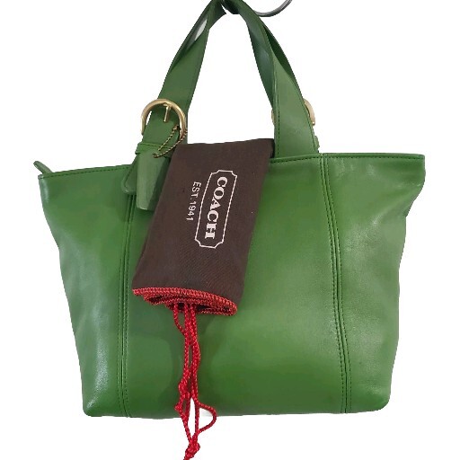 バッグ Vintage Coach Tote Bag Leaf Green Usa Vintage Coach Tote Bag Leaf Green Usa