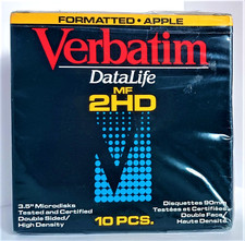 Vtg Verbatim DataLife MF2HD 3.5" Microdisk 1.44MB 10 Pack Factory Sealed
