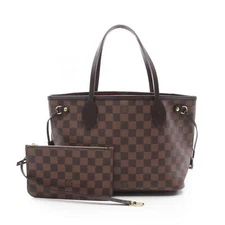 LOUIS VUITTON Neverfull PM Tote Bag N40600 Damier canvas leather Ebene Used