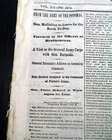 AMBROSE BURNSIDE Takes Over George B. McClellan's Army 1862 Civil War Original