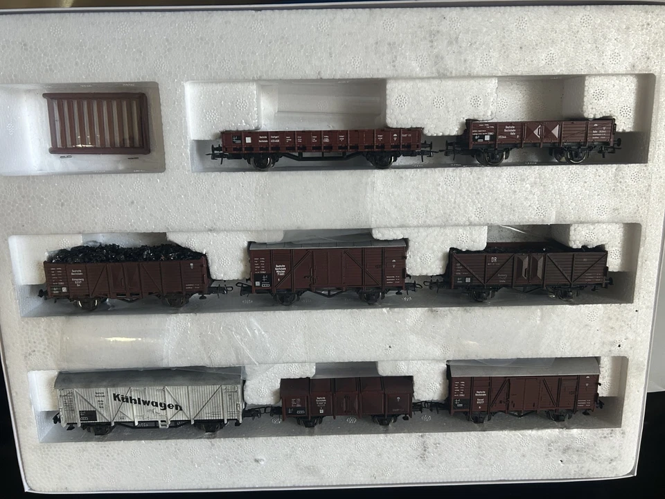 Juego de vagones de carga Roco DR 44003 escala HO DC - NUEVO EN CAJA - una góndola de carbón muy bonita Foto 2 de 3
