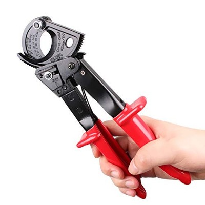 Ratchet Cable Cutter, Heavy Duty Wire Cutter for Aluminum Copper Cable up to