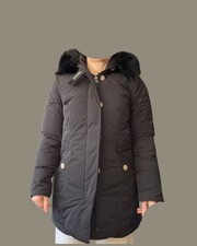 Woolrich Arctic Parka Damen Schwarz Gr. S Echtfell Daunenmantel Luxus Wint