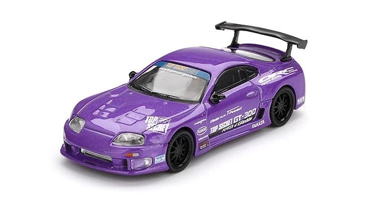Mini GT 1:64 TOYOTA SUPRA MK4 (A80) TOP SECRET GT-300 TOP SECRET PURPLE 2014 - Immagine 2 di 4