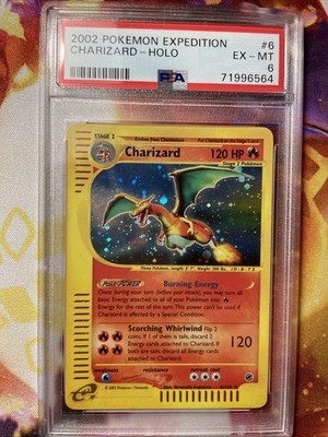 2002 Pokemon Expedition #6 Charizard-Holo PSA 6
