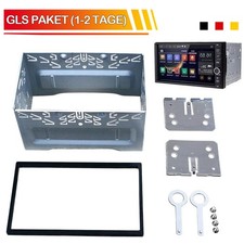 Auto Radio Montage Rahmen 2 DIN Doppel Metallrahmen Halterung Faszienmontageset