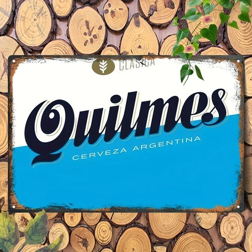 Vintage Quilmes Argentine Beer Authentic Tin Metal Signs Home Décor 8x12