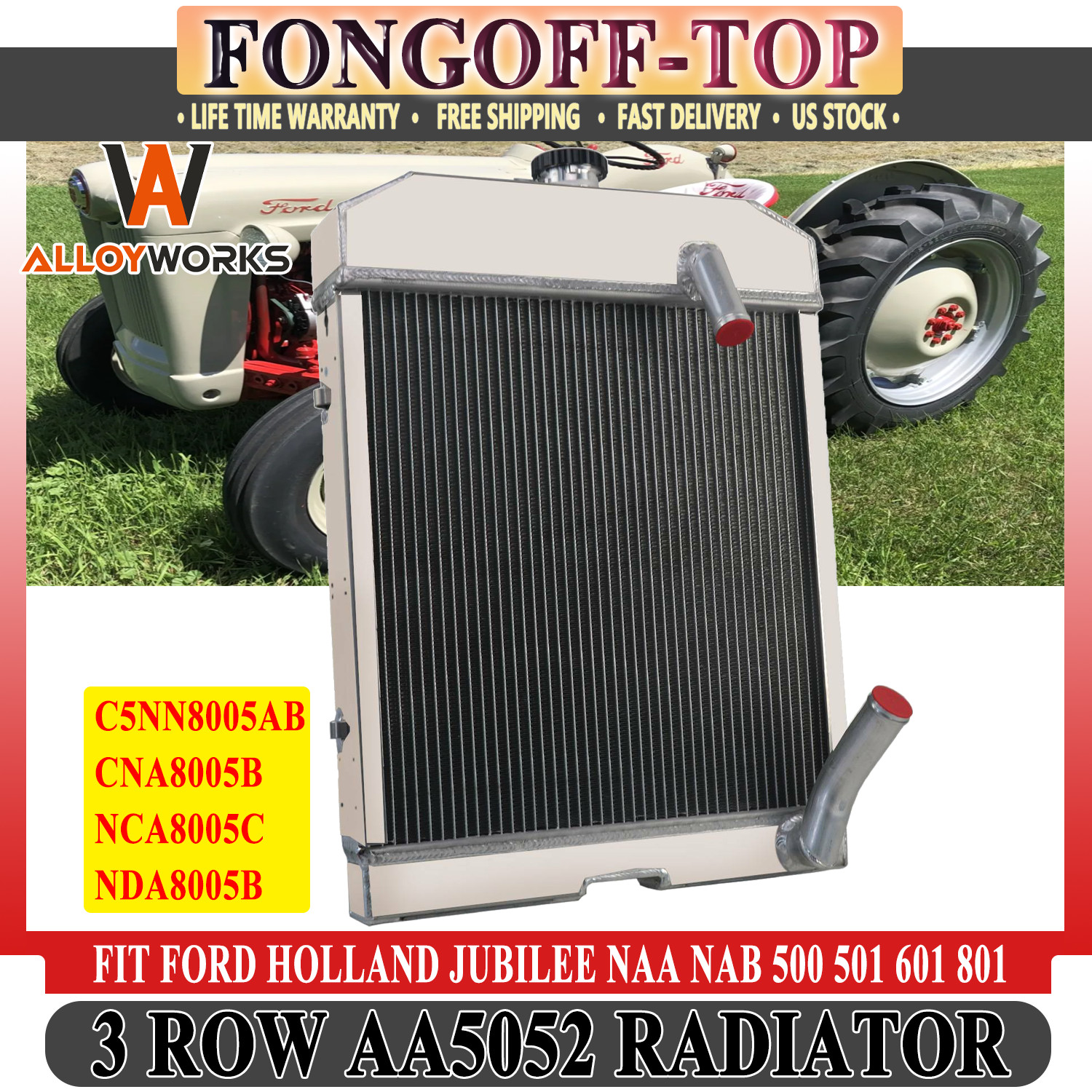 Radiator For Ford New Holland NAA Jubilee 501 601 700 701 800 801 901 NCA8005