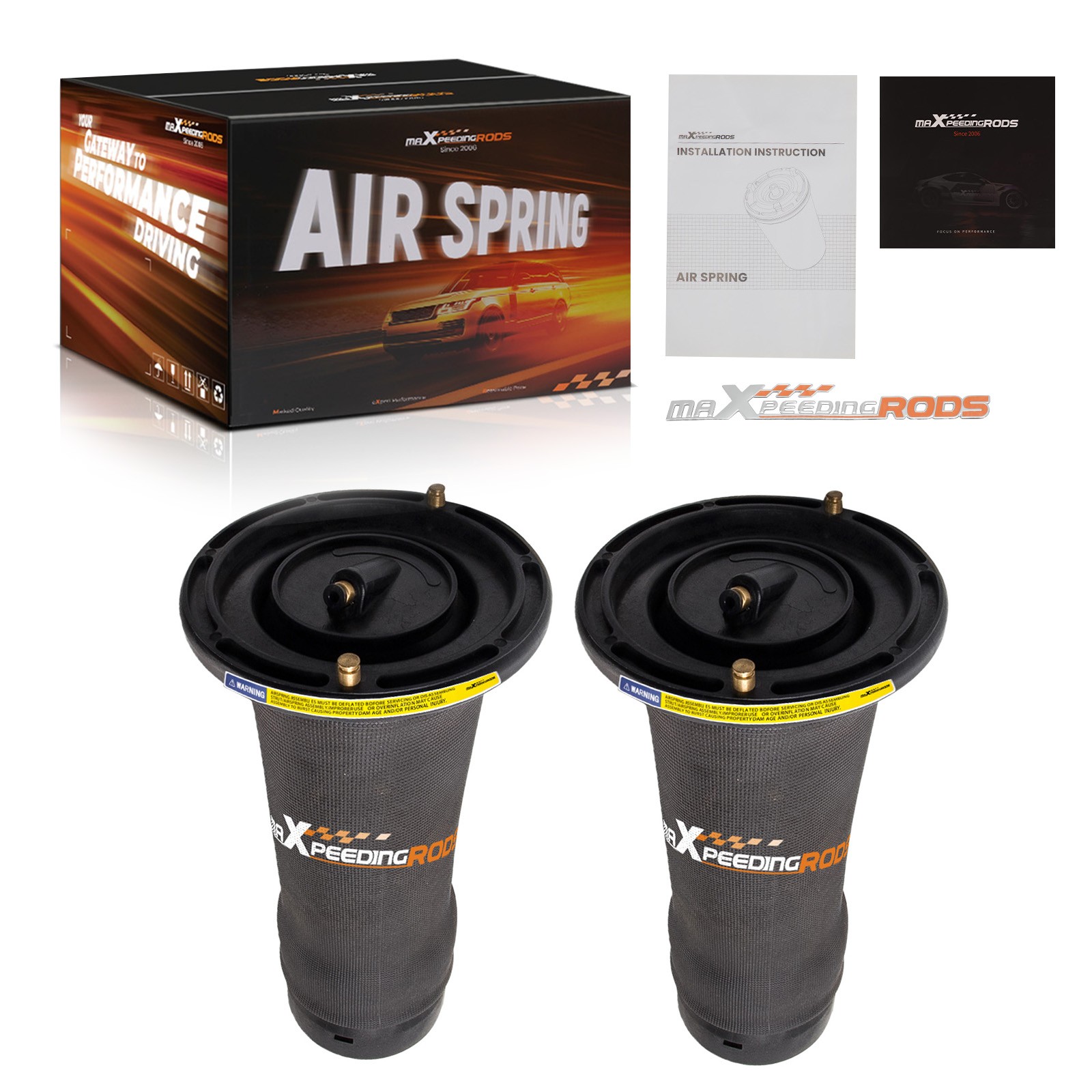 Pair Air Suspension Spring Bag For Land Rover Discovery 2  MKII 1998- RKB101200G